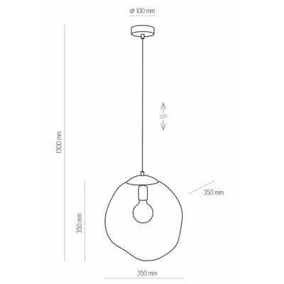 TK Lighting lampa wisząca Sol 1xE27 max 60W chrom/transparent (4262)